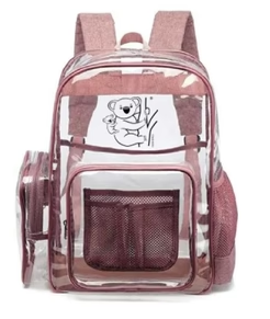 Clear Backpacks Pink