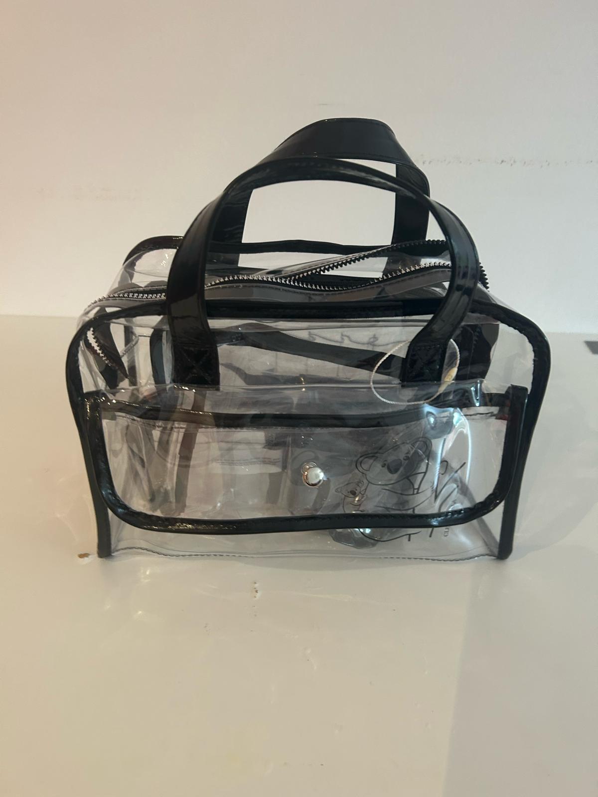 Transparent bag for young American soccer players created to enter stadiums and soccer school 